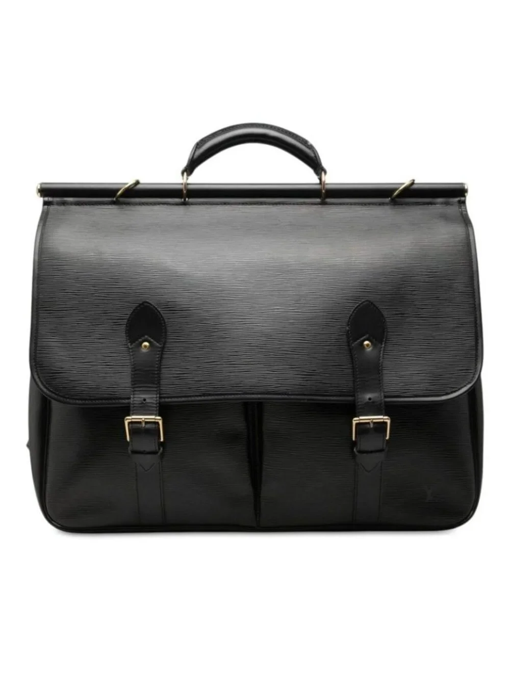 Louis Vuitton Epi Sac Chasse Boston Bag Black Leather